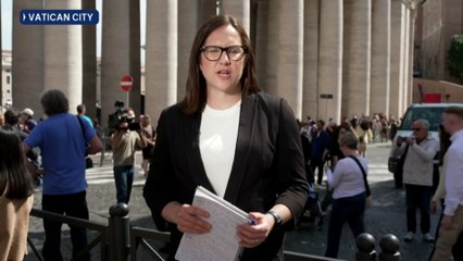 Large crowds of worshippers queue to see Pope lying in state ahead of Saturday funeral
