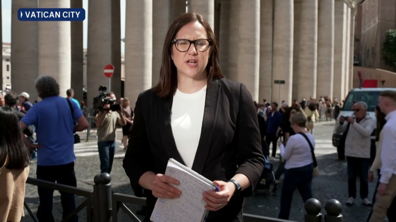 Large crowds of worshippers queue to see Pope lying in state ahead of Saturday funeral