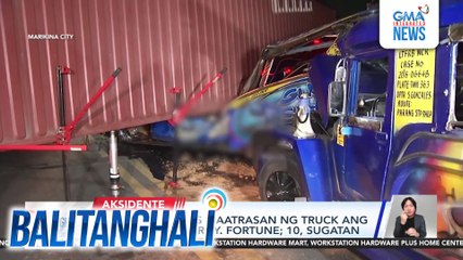 3, patay matapos maatrasan ng truck ang 5 sasakyan sa Brgy. Fortune; 10, sugatan | Balitanghali