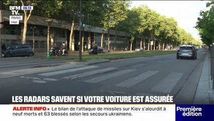 Sur la route, les radars reconnaissent et flashent les voitures non-assurées