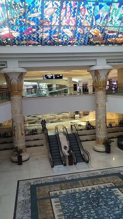 beautiful view of dubai wafi mall Egyptian inspiration