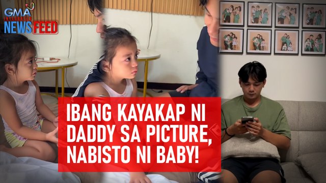 Ibang kayakap ni Daddy sa picture, nabisto ni Baby! | GMA Integrated Newsfeed