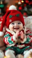 Smiling baby , Christmas