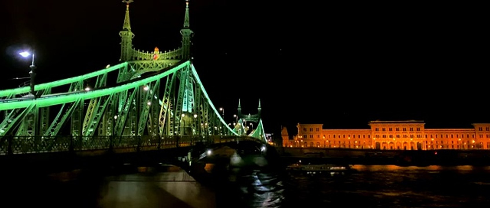 When Budapest falls asleep, Liberty Bridge wakes up in lights.