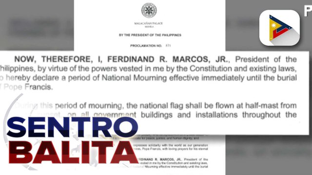 Period of National Mourning, idineklara ni PBBM kasunod ng pagpanaw ni Pope Francis