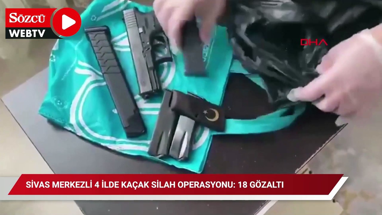 Sivas merkezli 4 ilde kaçak silah operasyonu: 18 gözaltı