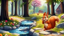 The Adventures of Max the Curious Squirrel – Max Explores the Forest and Meets New Friends