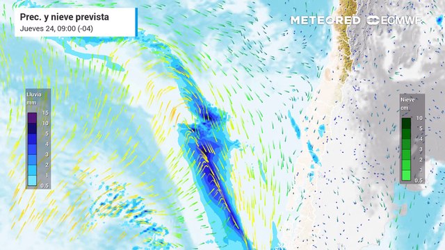 Precipitaciones llegan al Gran Santiago el proximo viernes (25).