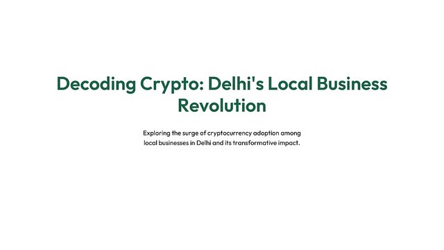 Bansari Rao Delhi: Why Local Businesses Are Embracing Crypto Payment Solutions