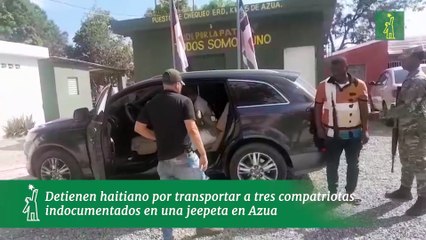 Detienen haitiano por transportar a tres compatriotas indocumentados en una jeepeta en Azua