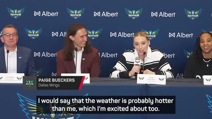 'The weather is probably hotter than me!' - Bueckers' humour shines in first Wings press conference