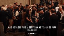 Mais de 50.000 fiéis já estiveram no velório do papa Francisco