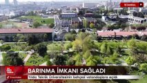 Yıldız Teknik Üniversitesinin bahçesi depremden etkilenen vatandaşlara açıldı