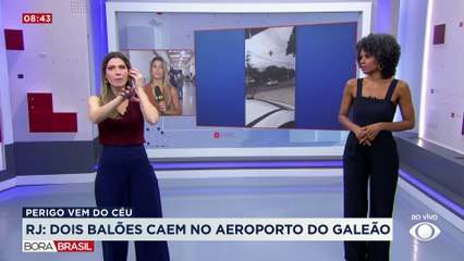 Dois balões caem no aeroporto do Galeão, no Rio