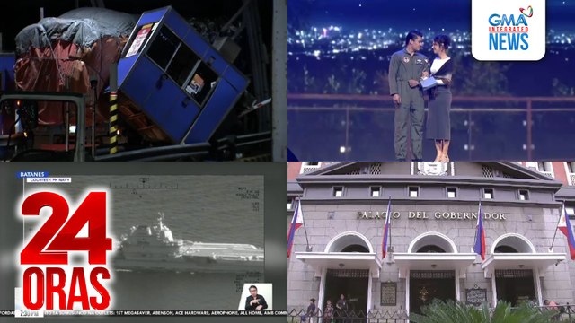 24 Oras: (Part 2) Toll booth sa NLEX Paso de Blas, umangat matapos masabitan ng truck; aircraft carrier ng China, namataan sa Batanes; surveillance ship ng China, nasa Ilocos Norte; 9 pang kandidato, inisyuhan ng SCO ng COMELEC dahil sa..., atbp.