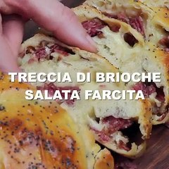 Brioche salata farcita alle mandorle e pistacchi