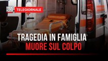Accorre all’incidente con nuora e tre nipoti, suocero muore