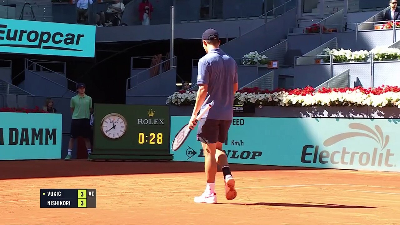 Nishikori downs Vukic to claim 450th career win
