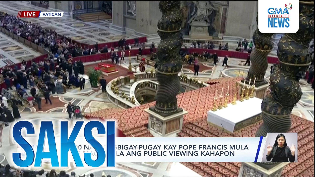61,000 nakapagbigay-pugay kay Pope Francis mula nang magsimula ang public viewing kahapon | Saksi