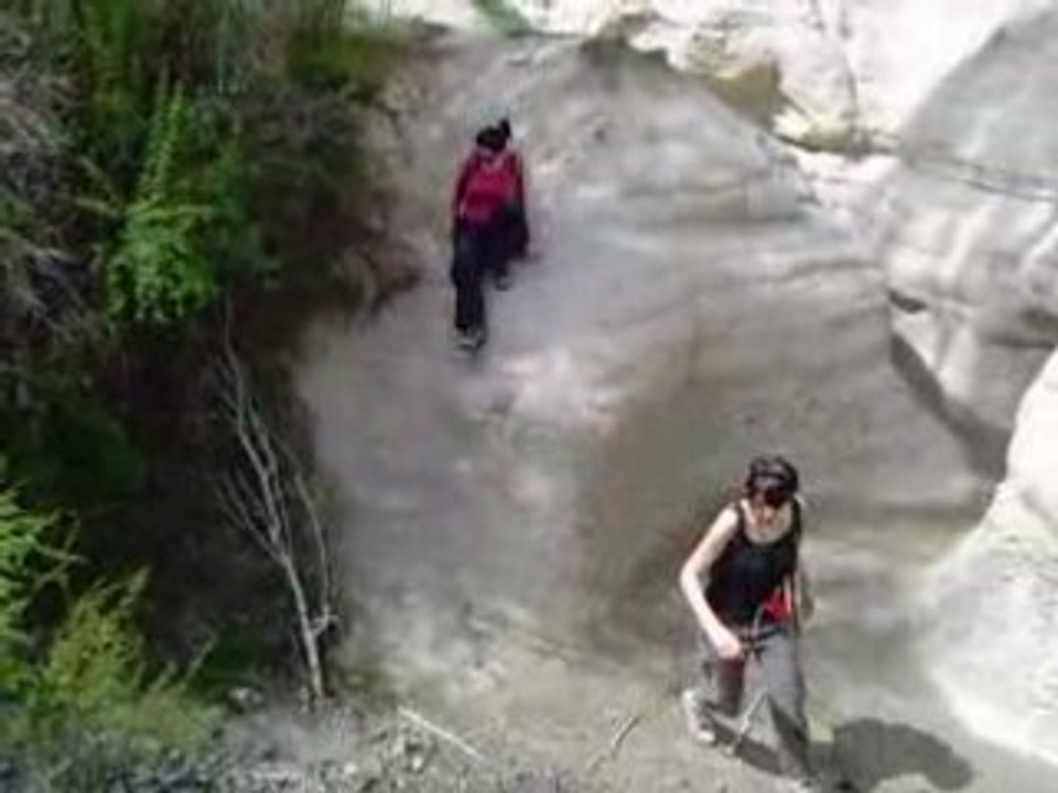 Nelly dans la vallée blanche en Turquie