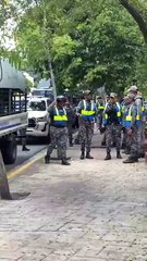 Ambiente tranquilo en el Palacio Nacional previo a marcha de la Antigua Orden Dominicana