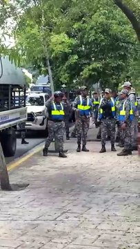 Ambiente tranquilo en el Palacio Nacional previo a marcha de la Antigua Orden Dominicana