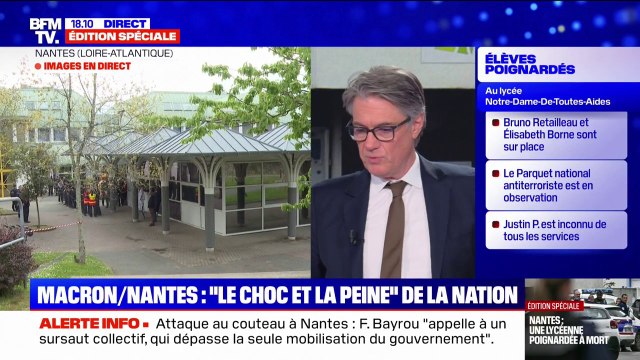 Attaque au couteau dans un lycée à Nantes: Emmanuel Macron adresse ses pensées émues aux proches des victimes