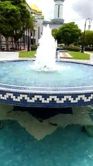 Water fountain in front of Jame Asr Hassanil Bolkiah Mosque