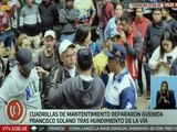 Caracas | Autoridades supervisan reparación de hundimiento vial en la avenida Francisco Solano