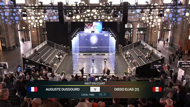 PSA Squash Tour - Grasshopper Cup Zurich (2e tour hommes) - Auguste Dussourd - Diego Elias