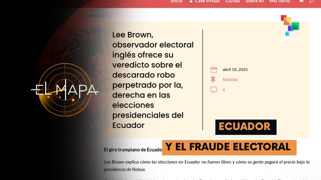 Escala 24-04-25: El observador electoral inglés, Lee Brown, explica cómo las elecciones en Ecuador no fueron libres