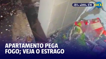Veja como ficou o apartamento atingido por um incêndio no Sion
