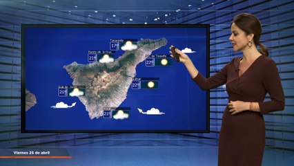 La previsión del tiempo en Canarias para el 25 de abril de 2025, en Atlántico Televisión.