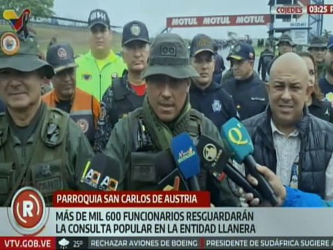 Zodi Cojedes y funcionarios del CNE desplegados en centros electorales para la consulta del 27A