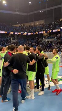 El Barça de balonmano celebra el triunfo de Champions contra el Pick Szeged