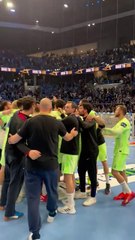 El Barça de balonmano celebra el triunfo de Champions contra el Pick Szeged