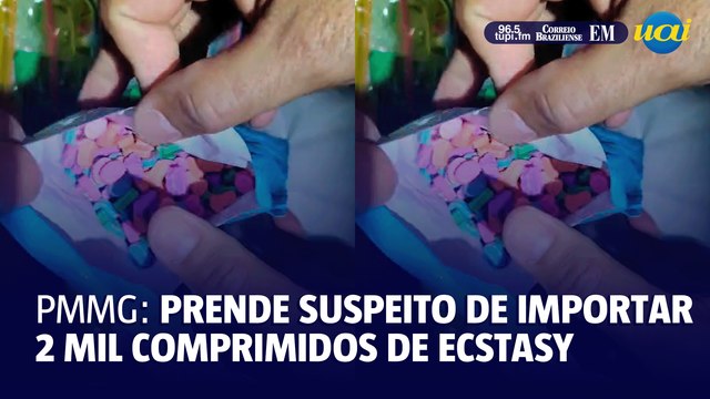 PMMG prende suspeito de importar 2 mil comprimidos de ecstasy da Alemanha