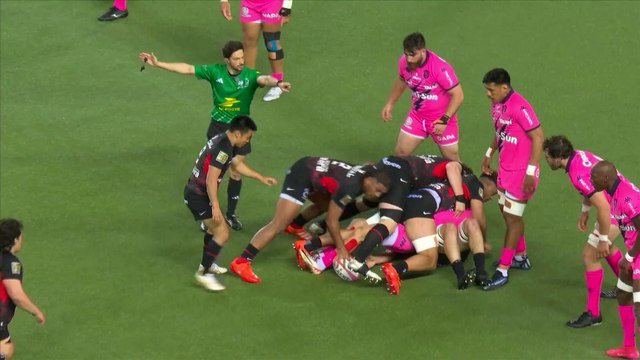 TOP 14 - Essai de Léo BANOS (ST) - Stade Français Paris - Stade Toulousain