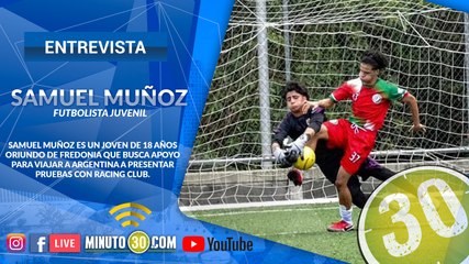 Samuel Muñoz es un joven de 18 oriundo de Fredonia, suroeste Antioqueño