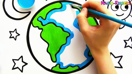 Drawing, Painting and Coloring Earth for Kids & Toddlers - Basic Picture Tips