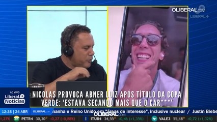 Nicolas provoca Abner Luiz após título da Copa Verde: ‘Estava secando mais que o car***’