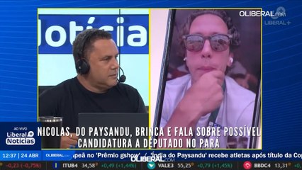 Nicolas, do Paysandu, brinca e fala sobre possível candidatura a deputado no Pará