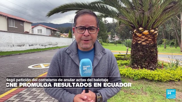 Informe desde Quito: CNE promulga triunfo de Noboa en elecciones presidenciales