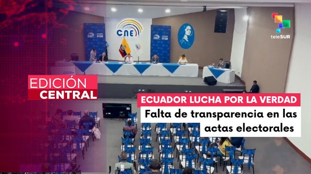 CNE de Ecuador niega las reclamaciones sobre las irregularidades en las actas electorales