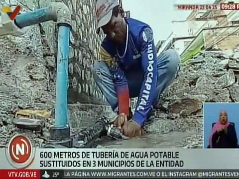 Miranda | Comunas son beneficiadas con optimización del servicio de distribución de agua potable