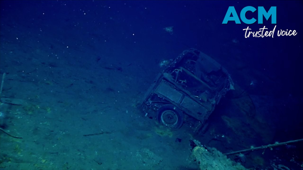 WWII car found on the bottom of the Pacific Ocean