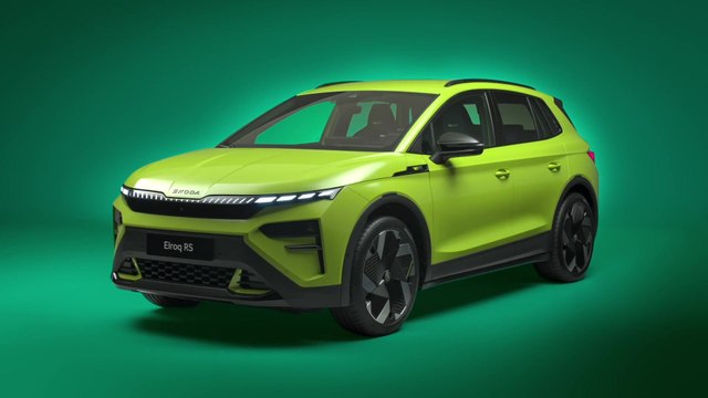 Der neue Škoda Elroq RS - Markenzeichen der RS-Modelle - schwarze Akzente