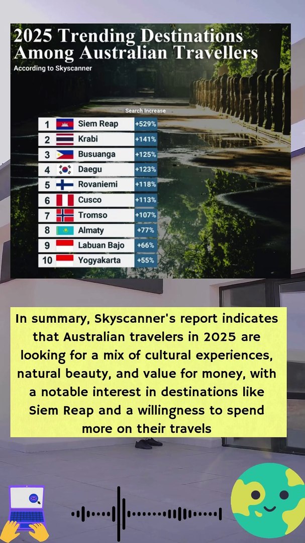 ⁣According to Skyscanner’s Travel Trends 2025 report, Australian travelers