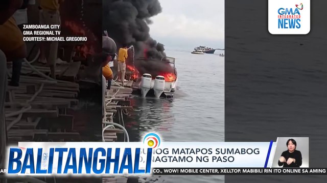 Speedboat, nasunog matapos sumabog ang makina; 10, nagtamo ng paso | Balitanghali