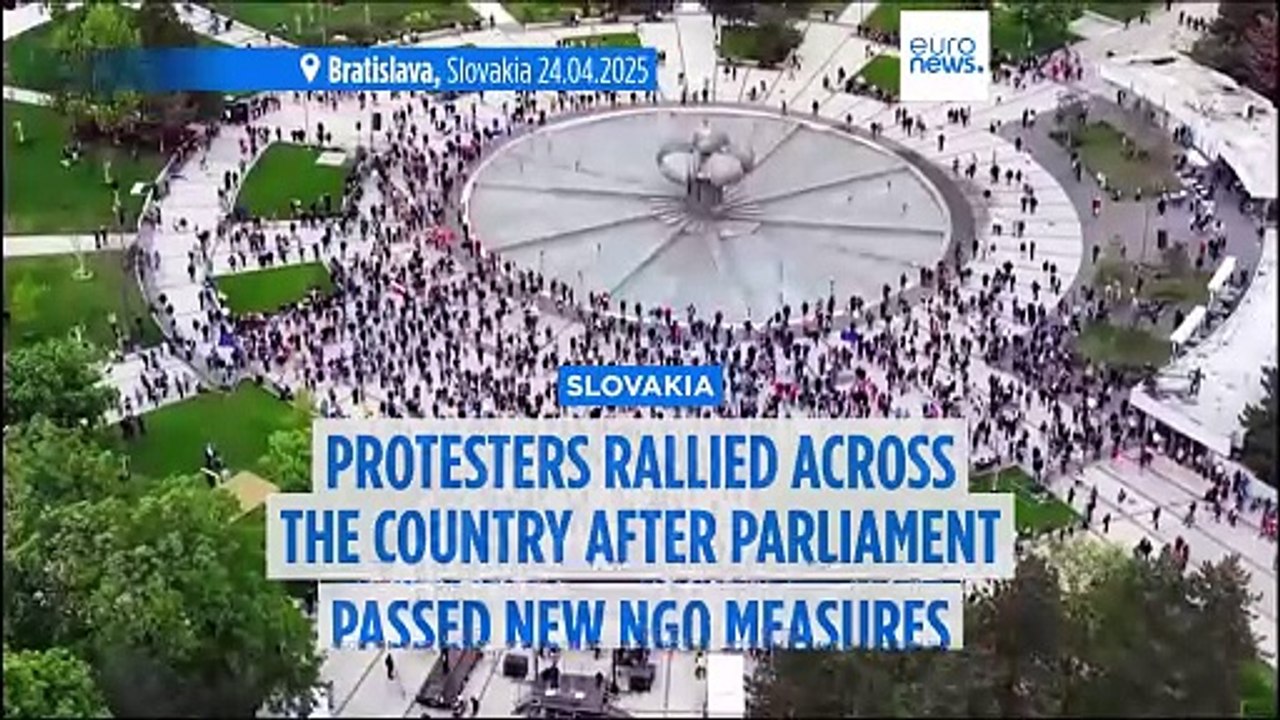 Protesters in Slovakia rally against legislation they say could harm NGOs' work
